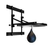 YWMJZEU Pera Boxeo con Base Reactivo Pera Velocidad con Giratorio Kit Bolsa Velocidad para portistas, Única, Conjunto Negro [Tablero De 20MM]