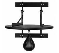 YWMJZEU Pera Boxeo con Base Reactivo Pera Velocidad con Giratorio Kit Bolsa Velocidad para portistas, Única, Conjunto Negro [Tablero Profesional Mejorado De 38MM]
