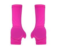 YWMJZEU Protector Palma Ajustado Protector Acolchado Transpirable Guardamanos Deslizante para Patinaje sobre Hielo, Rosa Fuerte, XL