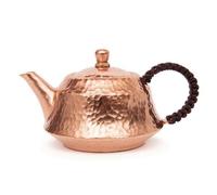 YWMJZEU Tetera Cobre Pequeña Tetera con Mango Lateral Clásico para Aficionados Al Té, Array, Cobre Color Original, 300 Mililitros