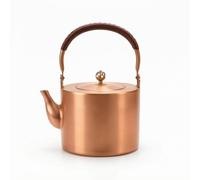 YWMJZEU Tetera Cobre Vintage Tetera Metal Compacto Menaje para Eniastas l Té Té, Invitados, Cocina, 2L, Liso