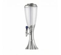 YWMJZEU Torre Cerveza con Grifo Transparente Torre Cerveza Reutilizable Dispensador para Fiestas, Bar, Array, Plata, 1.5L