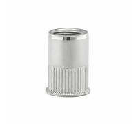 YWMJZEU Tuerca Remachable de Acero Inoxidable 304 con Inserto Cabeza Plana Antigiro y Resistencia Prolongada Crea Rosca en Chapa Fina Adecuada para Industria, M10 23, Ss304 ContS+Moleteado