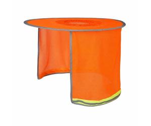 YWMJZEU Visera Malla Ligero Cubrecuello Alta Visibilidad Cubre Cuello para Obreros Viales, Array, Naranja Brillante con Banda Elástica, 100 35 Cm