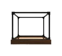 YWMJZEU Vitrina con Base Rectangular Caja Metacrilato Resisn Caja Proctora Acrílico para Coleccionistas , 25x25x20cm Sin Modelo , Fondo De Grano De Madera De Estilo Boutique