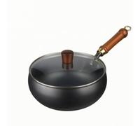 YWMJZEU Wok Hierro Tratado Wok Hierro Fundido Templado Sartén para Cocineros, Cocina, 26CM