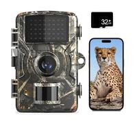Ywmkasl cámara de caza 16MP 1080P, HD vigilancia impermeable 38 LEDs gran angular 120 ° infrarrojos visión nocturna animales trampas cámara fotográfica IP66 impermeable con tarjeta de memoria 32G