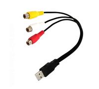 Ywmsfl 20 cm de longitud USB macho a 1 p extremo hembra cable divisor de 1 a 3 divisores cable conversor de vídeo para HDTV y set Top Box