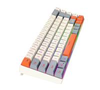 Ywmsfl ARGB Backlits - Teclado ergonómico de 68 teclas con cable USB C desmontable para usuarios de PC