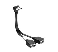 Ywmsfl Cable divisor USB 2.0 macho para doble poste, adaptador hembra, ahorra espacio de 90 espacios para una carga eficiente y transferencia de datos