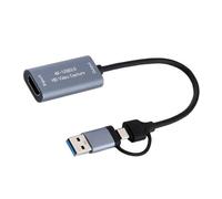 Ywmsfl Game Video Captura Tarjetas USB + Tipo C a HDTV 2K 30Hz Grabadora Video Gaming Console Videocámara Conversor de baja latencia