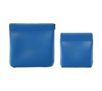 Ywmsfl Juego de 2 bolsas de almacenamiento multiusos de poliuretano resistentes, prácticas y portátiles para un fácil transporte, azul real, I