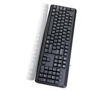 Ywmsfl Teclado de cable USB de 104 teclas de alta sensibilidad y durabilidad, resistente al agua y fácil de limpiar, cuenta con estabilidad