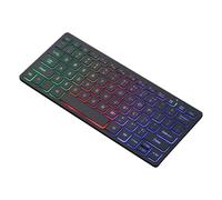 Ywmsfl Teclado delgado con cable de 78 teclas, teclado pequeño, retroiluminación LED colorida, teclas translúcidas para oficina y juegos
