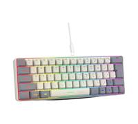 Ywmsfl Teclado mecánico para juegos con retroiluminación LED, teclado de computadora con cable de 63 teclas para laptop, PC, jugadores, trabajo de oficina