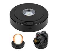 YWNYT Base de luz LED giratoria, 4 modos giratorios y 8 modos de luz, soporte de pantalla LED, placa base giratoria colorida, base de exhibición de escritorio para bola de vidrio arte de cristal