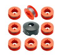 YWNYT Bosch F016800175 - Bobina y línea para desbrozadora, 1,6 mm x 8 m, compatible con Bosch Art 23 26 30 COMBITRIM EASYTRIM (8 piezas + 1)