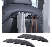 Ywooon Ganchos para Respaldo de Asiento Compatibles para Tesla Model Y/3/S/X Organizador de la Rejilla de Almacenamiento Ajustable Gancho Multifuncional para Respaldo de Asiento Accesorios(2 Pack)