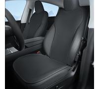 Ywooon Juego Completo de Fundas para Cojín de Asiento de Coche Delantero Trasero para Tesla Model Y 2025 2026 Juniper Cuatro Estaciones, Almohadilla Protectora (7 Piezas/Seda de Hielo Negra)