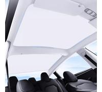 Ywooon Techo Solar para Tesla Model 3 2021-2023, Protector Techo de Cristal, Parasol Techo de Cristal Parasol Techo Trasero Ventana Aislamiento Protección, Beige (Producido a Partir de DE/US)