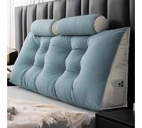 YWQJL Cojin Cuña Cojin De Lectura para Cama Cojín Respaldo Cama Almohada De Cuña Respaldo De Cama Almohada Triangular Cojines Sofa Cojin Lumbar Cama(#2,80x50x20cm)