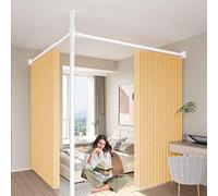 YWQJL Cortina divisoria para Habitaciones，con Barra telescópica，Bloque divisorio para Dormitorio, Cortina divisoria sin Taladro, Cortina Opaca Divisor de habitación, Dormitorio(*11,5.2m-6.2m)