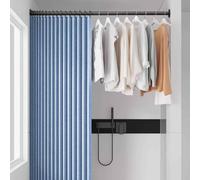 YWQJL Cortina magnética Opaca Estilo acordeón para Puerta de Armario, Plisada, Plegable, Puerta de acordeón, Divisor de habitación, Dormitorio, baño, Sala de Estar(01,W 180*H 180cm)