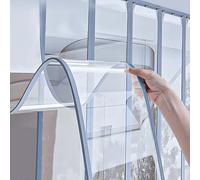 YWQJL Cortina para Puerta Cortina De Tiras Transparente Plastico Cortinas De Tiras para Puertas Exteriores Resistente Al Viento y Al Agua Magnética Cortinas Puerta(0.12cm,H280cmxW45cm)