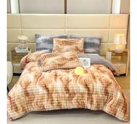 YWQJL Edredón de Terciopelo de Leche, edredón Grueso de Invierno, Manta Muy cálida y súper Suave para 2 Personas, edredón de Microfibra, edredón Acolchado Reversible(01,180x220cm/4kg)