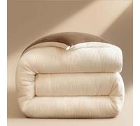 YWQJL Edredón de Terciopelo de Leche, Manta Muy cálida y súper Suave para 2 Personas, edredón de Microfibra, edredón Acolchado Reversible,con 2 Fundas de Almohada(02,200 * 230cm/4kg)