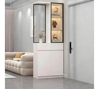 YWQJL Estantería expositora Independiente de 200 cm de Altura,Separador de Pared con estantes de Almacenamiento,Separador de Columna de pie, Apta para múltiples usos(B,80cm/31.5in)