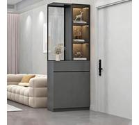YWQJL Estantería expositora Independiente de 200 cm de Altura,Separador de Pared con estantes de Almacenamiento,Separador de Columna de pie, Apta para múltiples usos(D,80cm/31.5in)