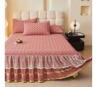 YWQJL Falda De Cama con Volante Faldones De Cama 180/150/120 Cubre Canape con DiseñO De Encaje, Lavable(1,120x200cm)