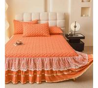 YWQJL Falda De Cama con Volante Faldones De Cama 180/150/120 Cubre Canape con DiseñO De Encaje, Lavable(5,150x200cm)