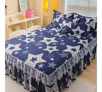 YWQJL Falda De Cama con Volante Faldones De Cama 180/150/120 Cubre Canape con DiseñO De Encaje, Lavable(7,120x200cm)