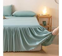 YWQJL Falda De Cama con Volante Faldones De Cama 180x200/150x200 Cubrecanapes Cama Ideal para Ocultar Cajones Y Estructura(9,200x220cm)
