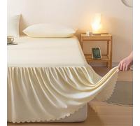 YWQJL Falda De Cama con Volante Faldones De Cama 180x200/150x200 Cubrecanapes Cama Ideal para Ocultar Cajones Y Estructura(7,150x200cm)