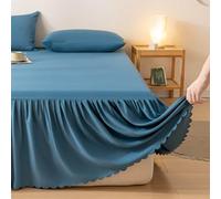 YWQJL Falda De Cama con Volante Faldones De Cama 180x200/150x200 Cubrecanapes Cama Ideal para Ocultar Cajones Y Estructura(11,180x200cm)