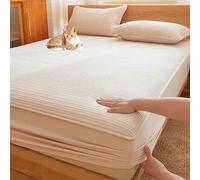 YWQJL Funda De Colchon Protector Colchon Sábana Bajera Acolchada De Soja, De Una Sola Pieza, Gruesa, Antideslizante, Antipolvo, Protector De Colchón.(02,150X190cm)