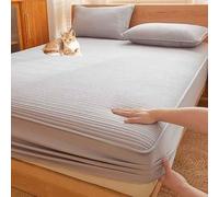 YWQJL Funda De Colchon Protector Colchon Sábana Bajera Acolchada De Soja, De Una Sola Pieza, Gruesa, Antideslizante, Antipolvo, Protector De Colchón.(06,180X220cm)