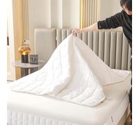 YWQJL Funda Protector Colchon con Cremallera Sábana Bajera Acolchado de Cinco Caras Lavable Cubre Colchon Transpirable Funda Protectora Colchon(1,180x220+20cm)