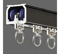 YWQJL Rieles para Cortinas De Techo Y Pared Riel Cortina Techo Aluminio para BañO Dormitorio Sala De Estar Kit De ParticióN FáCil InstalacióN(#2,390cm)