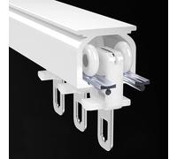 YWQJL Rieles para Cortinas De Techo Y Pared Riel Cortina Techo Aluminio para BañO Dormitorio Sala De Estar Kit De ParticióN FáCil InstalacióN(#1,340cm)