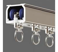 YWQJL Rieles para Cortinas De Techo Y Pared Riel Cortina Techo Aluminio para BañO Dormitorio Sala De Estar Kit De ParticióN FáCil InstalacióN(#3,550cm)