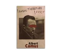 YWROLERYRY Póster estético de Albert Camus para pared, lienzo vintage, pintura decorativa para sala de estar, dormitorio, decoración de 20 x 30 cm, estilo sin marco