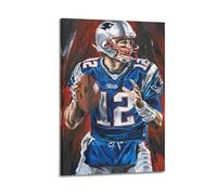 YWROLERYRY Póster estético de Tom Brady para pared, lienzo vintage, pintura decorativa, para sala de estar, dormitorio, decoración de 40 x 60 cm, estilo marco
