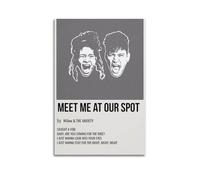 YWROLERYRY Pósteres estéticos de pared con texto en inglés "Meet Me At Our Spot" (50 x 75 cm), estilo vintage, pintura decorativa para sala de estar, dormitorio, 50 x 75 cm, estilo sin marco