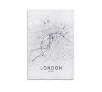 YWRRWQBER LONDON - Póster estético para pared, lienzo decorativo vintage, pintura decorativa para sala de estar, dormitorio, 40 x 60 cm, estilo sin marco