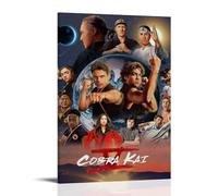 YWRRWQBER Póster estético de Cobra Kai para decoración de pared, lienzo vintage, pintura decorativa para sala de estar, dormitorio, 30 x 45 cm, estilo marco