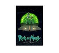 YWRRWQBER Póster estético de Rick And Morty para decoración de pared, lienzo vintage, pintura decorativa para sala de estar, dormitorio, 30 x 45 cm, estilo sin marco